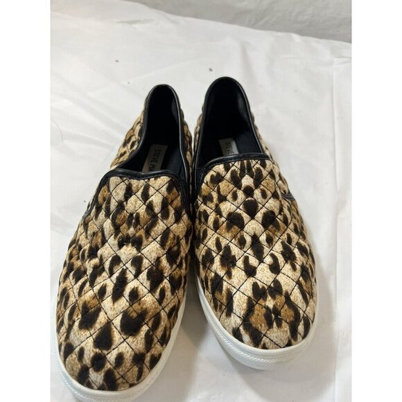 Steve Madden Women Animal Print Quilted Fabric Slip On  Sneakers Sz 7 JECNTRCO - Picture 12 of 12